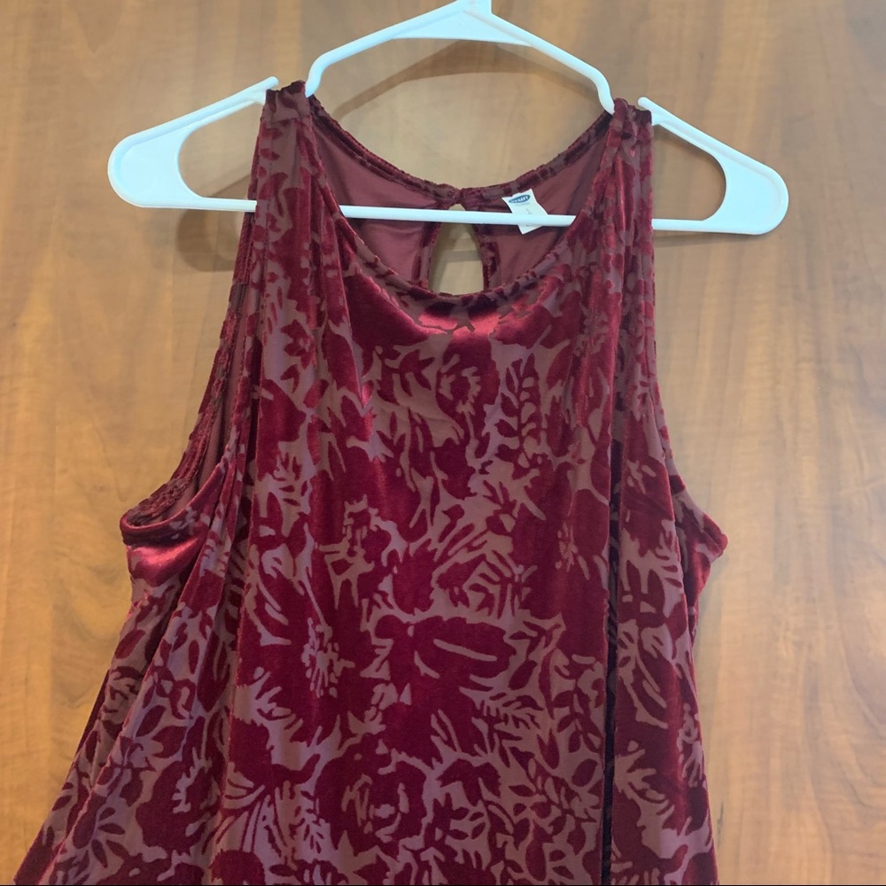 Red Velvet Sleeveless Dress